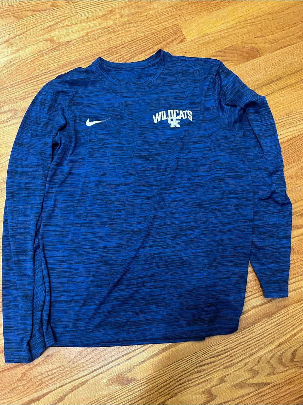 Nike Blue Wildcats Heathered Long Sleeve Performance Shirt